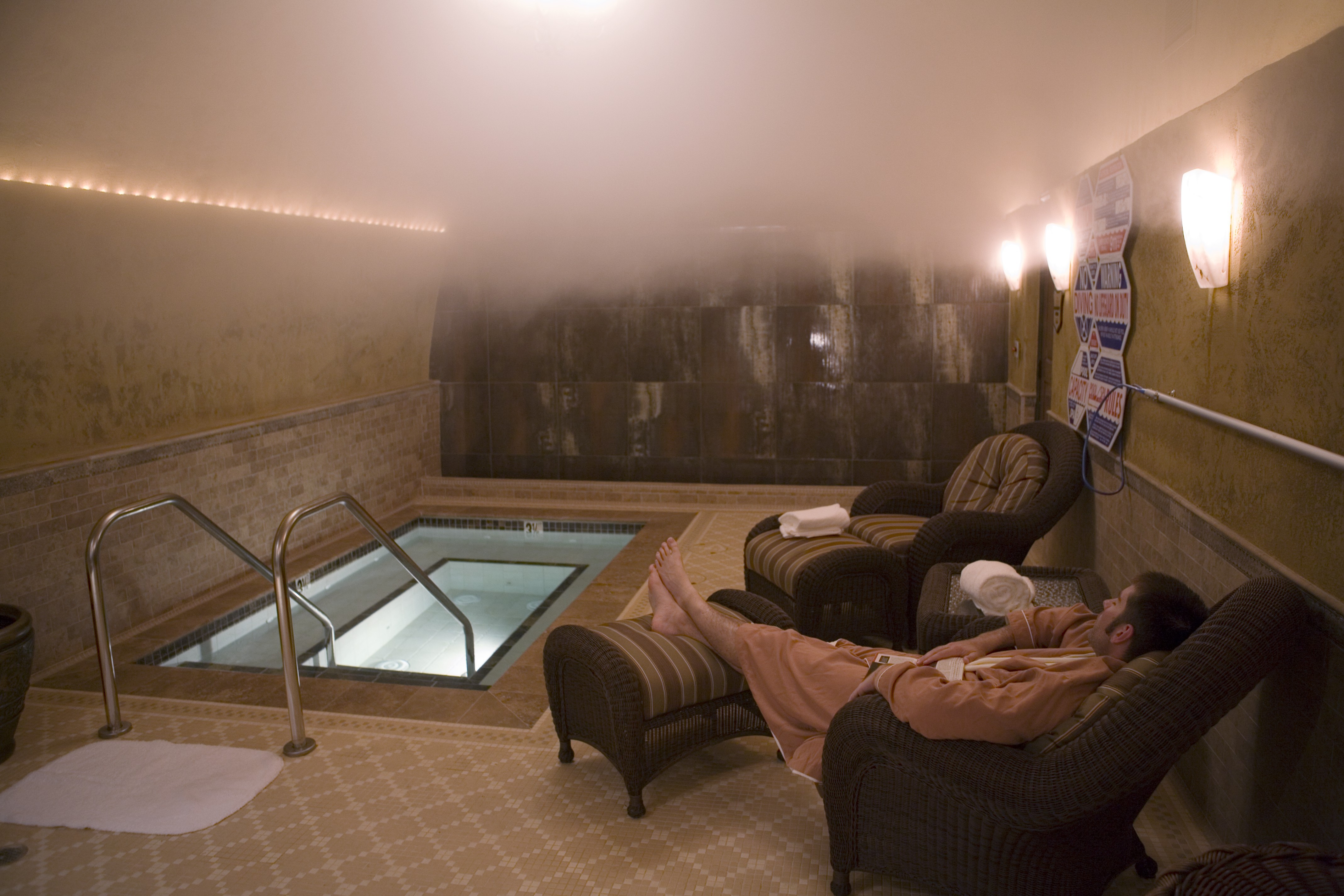 Private indoor spa room